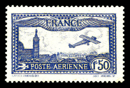 * N°6b, 1F50 Outremer-vif, SUP (signé Brun/certificat)  Qualité: *  Cote: 575 Euros - 1927-1959 Mint/hinged