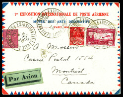 O N°6d, 1F50 Carmin Perforé E.I.P.A.30 Obl Spéciale De L'Expo De PA Avec Affranchissement Complèmentaire Sur Lettre à De - 1927-1959 Ungebraucht