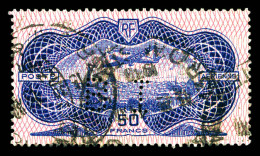 O N°15, Burelé, 50F Outremer, TB  Qualité: Oblitéré  Cote: 400 Euros - 1927-1959 Used