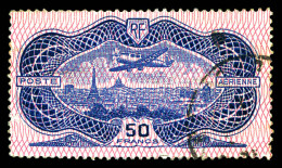 O N°15b, Burelé, 50F Outremer, Burelage Renversé, TB  Qualité: Oblitéré  Cote: 425 Euros - 1927-1959 Used