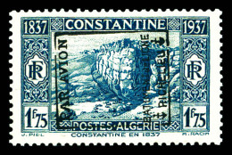 ** N°12, Timbre D'Algérie, 1F25 Bleu Surchargé 'PAR AVION RICHELIEU', RARE Et SUP (signé Scheller/certificat)  Qualité:  - Militärische Luftpost