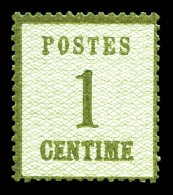 ** N°1, 1c Vert-bronze, TTB (signé)  Qualité: ** - Unused Stamps