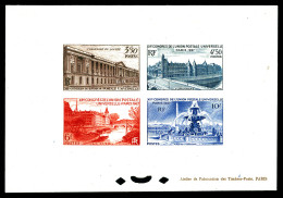 ** Blocs Spéciaux N°780/783, 12ème Congrès De L'Union Postale Non Dentelé, Tirage 200 Exemplaires. R.R. SUP (certificat) - Mint/Hinged