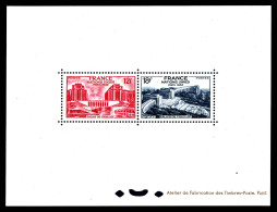 ** Blocs Spéciaux N°818/19, Palais De Chaillot, La Paire En Bloc Feuillet, Rare Et TB (certificat)  Qualité: **  Cote: 6 - Mint/Hinged