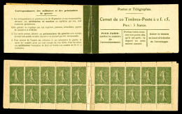 ** N°130-C2, 15c Semeuse Lignée Avec En 2ème Page: Loi Du 30 Décembre 1916, Papier GC, TTB (certificat)  Qualité: ** - Old : 1906-1965