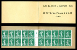 ** N°137-CM 13 B, LA SAMARITAINE, Couverture Beige Avec Un Feuillet De 20 Timbres à 0f 05 Avec Millésime 0. R.R. SUP (ce - Alte : 1906-1965