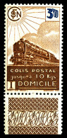 ** N°208c, 3f Locomotive, Surcharge Doublée De La Valeur Faciale Bdf. SUP (certificat)  Qualité: **  Cote: 800 Euros - Mint/Hinged