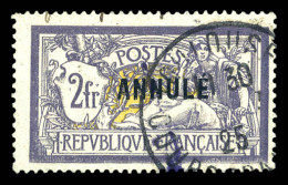 O N°122-CI 1, Merson, 2F Violet Et Jaune Surchargé 'ANNULE' Avec Càd De COURS PRATIQUES', RARE Et SUP (signé Calves/cert - Cours D'Instruction