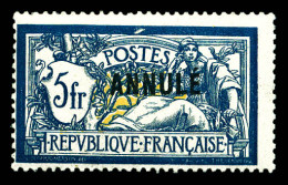 * N°123-CI 1, 5F Bleu Et Chamois Surchargé 'ANNULE', TTB (signé Calves/certificat)  Qualité: *  Cote: 1260 Euros - Instructional Courses