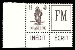 ** N°10A, Non émis: Infanterie, Couleur Violet Foncé Au Lieu De Brun Cdf. TTB (certificat)  Qualité: ** - Kriegsmarken