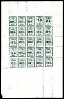 ** N°1, Amiens, Feuillet Complet De 25 Exemplaires Dont 10 SANS LE C (N°1a) Et TÊTE BÊCHE (N°1b), SUP (certificat)  Qual - War Stamps