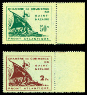 (*) N°8/9, Paire St Nazaire De 1945, Bdf, TTB (signés Calves)  Qualité: (*)  Cote: 370 Euros - War Stamps