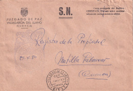 JUZGADO DE PAZ VILLAGARCIA DEL LLANO CUENCA 1980 - Franquicia Postal