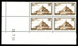 ** N°260a, 5F Mont St Michel: Type I Daté Du 28.7.30. TB  Qualité: **  Cote: 250 Euros - 1930-1939