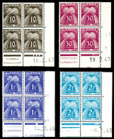 ** N°78/89, Série Gerbes En Blocs De Quatre Cdf Datés. TB  Qualité: **  Cote: 703 Euros - Postage Due