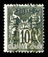 (*) N°4, 10c Noir Sur Lilas Surchargé 4 Lignes Du 8 Février, Très Frais. RARE (certificats)  Qualité: (*) - 1893-1947