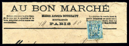 (*) N°5, 15c Bleu Surchargé 4 Lignes Du 20 Mars Sur Imprimé Au Bon Marché. SUP. R.R.R. (signé Calves/certificats)  Quali - 1893-1947