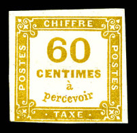 * N°8, 60c Jaune-bistre. TB (signé Brun/certificat)  Qualité: *  Cote: 800 Euros - 1859-1959 Mint/hinged