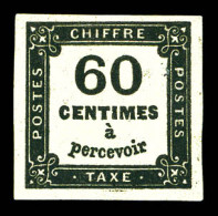 (*) N°9B, Non émis, 60c Noir, Très Jolie Pièce. TRES RARE. SUP (signé Scheller/certificat)  Qualité: (*)  Cote: 4000 Eur - 1859-1959.. Ungebraucht