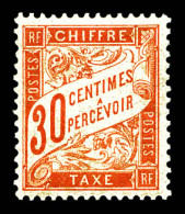 * N°34, 30c Rouge-orange, Quasi **, Bon Centrage. SUP (certificat)  Qualité: *  Cote: 950 Euros - 1859-1959 Mint/hinged