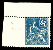 ** N°118, 25c Mouchon: Dentelé Sur 3 Cotés, Cdf. SUP (certificat)  Qualité: ** - Unused Stamps