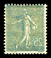 ** N°132d, 25c Semeuse, Impression Recto-verso. TB  Qualité: **  Cote: 350 Euros - Unused Stamps