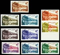 ** N°1125, 8f Guadeloupe: 10 Exemplaires Différents. TB  Qualité: ** - Essais De Couleur 1945-…