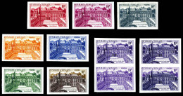 ** N°1126, 10f Palais De L'Elysée: 11 Exemplaires Différents. TB  Qualité: **  Cote: 385 Euros - Color Proofs 1945-…