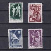 BULGARIA 1950, Sc #706-709, Sports, MH - Ungebraucht