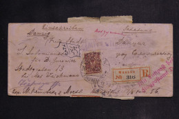 RUSSIE - Enveloppe En Recommandé De Moscou Pour Danzig En 1922 ,affranchissement Recto Et Verso - L 149794 - Briefe U. Dokumente