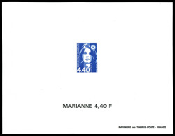** N°2820/2822, Série Marianne Du Bicentenaire, 3 Feuillets Gommés Non Dentelés, TB  Qualité: **  Cote: 450 Euros - Luxusentwürfe