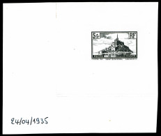 (*) N°260, Mont St Michel: Epreuve En Noir Datée Du 24/4/1935, RRE (certificat)  Qualité: (*) - Künstlerentwürfe
