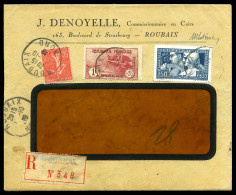 O N°252, 231 Et 199 Sur Lettre Recommandée De Roubaix Pour Verone, Arrivée Le 3 Oct 28. TB  Qualité: Oblitéré - 1921-1960: Modern Period