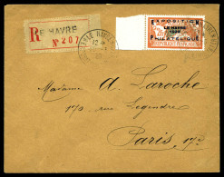 O N°257A, (cote Maury), Exposition Du Havre 1929 Sur Lettre Recommandée Avec Cachet De L'expo, Très Bon Centrage, SUP (c - 1921-1960: Période Moderne