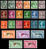 * N°1/23, Première Série Surchargée Andorre. TB (certificat)  Qualité: *  Cote: 1375 Euros - Unused Stamps