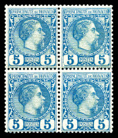 ** N°3, 5c Charles III, Bloc De Quatre. SUP  Qualité: ** - Unused Stamps