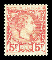 * N°10, Charles III, 5F Carmin Sur Vert, Très Bon Centrage Et Grande Fraîcheur. SUP. R.R. (signé Calves/certificat)  Qua - Unused Stamps
