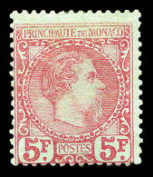 * N°10, Charles III, 5F Carmin Sur Vert, Grande Fraîcheur, RARE Et SUPERBE (signé/certificat)  Qualité: *  Cote: 4500 Eu - Nuevos