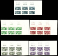 ** N°371/375, Série Sceau Du Prince Non Dentelée En Bloc De Six Cdf. TTB  Qualité: **  Cote: 390 Euros - Unused Stamps