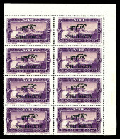 ** N°32d, 5 Pi Violet, Surcharge Renversée En Bloc De 8 Cdf. TTB  Qualité: **  Cote: 520 Euros - Unused Stamps