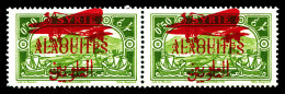 ** N°14c, 0 Pi Sur 50 Vert-jaune: Double Surcharge En Paire. TTB  Qualité: **  Cote: 314 Euros - Unused Stamps