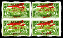 ** N°14e, 0 Pi Sur 50 Vert-jaune: Surcharge Resto Et Verso En Bloc De Quatre. TTB  Qualité: **  Cote: 428 Euros - Unused Stamps