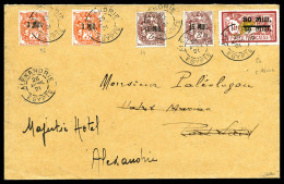 O N°36b (erreur Sur Timbre De Port Said) +N°36, + 44a (erreur Sur Timbre De Port Said) +N°44 +N° 50 OBL Càd Alexandrie L - Lettres & Documents