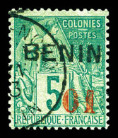 O N°14, 01 Sur 5c Vert. TTB (certificat)  Qualité: Oblitéré  Cote: 350 Euros - Used Stamps