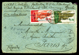 O N°41 Et 42, 5c Gris-olive Et Vert +10c Rouge Et Carmin, Surchargés 'Corps Expeditionnaire Franco-Anglais CAMEROUN' Obl - Lettres & Documents