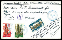 O N°41, 42 Et 44, 5c Gris-olive Et Vert, 10c Rouge Et Carmin, 25c Bleu Et Brun Surchargés 'Corps Expeditionnaire Franco- - Covers & Documents