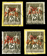 O N°19/22, Série De 1901, Les 4 Valeurs SUP. R.R. (certificat)  Qualité: Oblitéré  Cote: 1800 Euros - Used Stamps