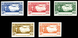 ** N°1b/5b, Série Complète Sans La Légende COTE D'IVOIRE Non Dentelée. SUP (certificat)  Qualité: **  Cote: 1300 Euros - Unused Stamps