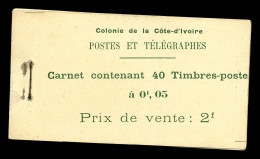 Delcampe - ** N°44-C1, 5c Lagune Ebrié, Carnet De 40 Timbres Sur Papier Couché, état Habituel. R.R. TB  Qualité: **  Cote: 600 Euro - Unused Stamps