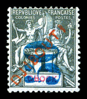 * N°3, 50c Sur 1c Noir Sur Azur. SUP (certificat)  Qualité: *  Cote: 550 Euros - Unused Stamps